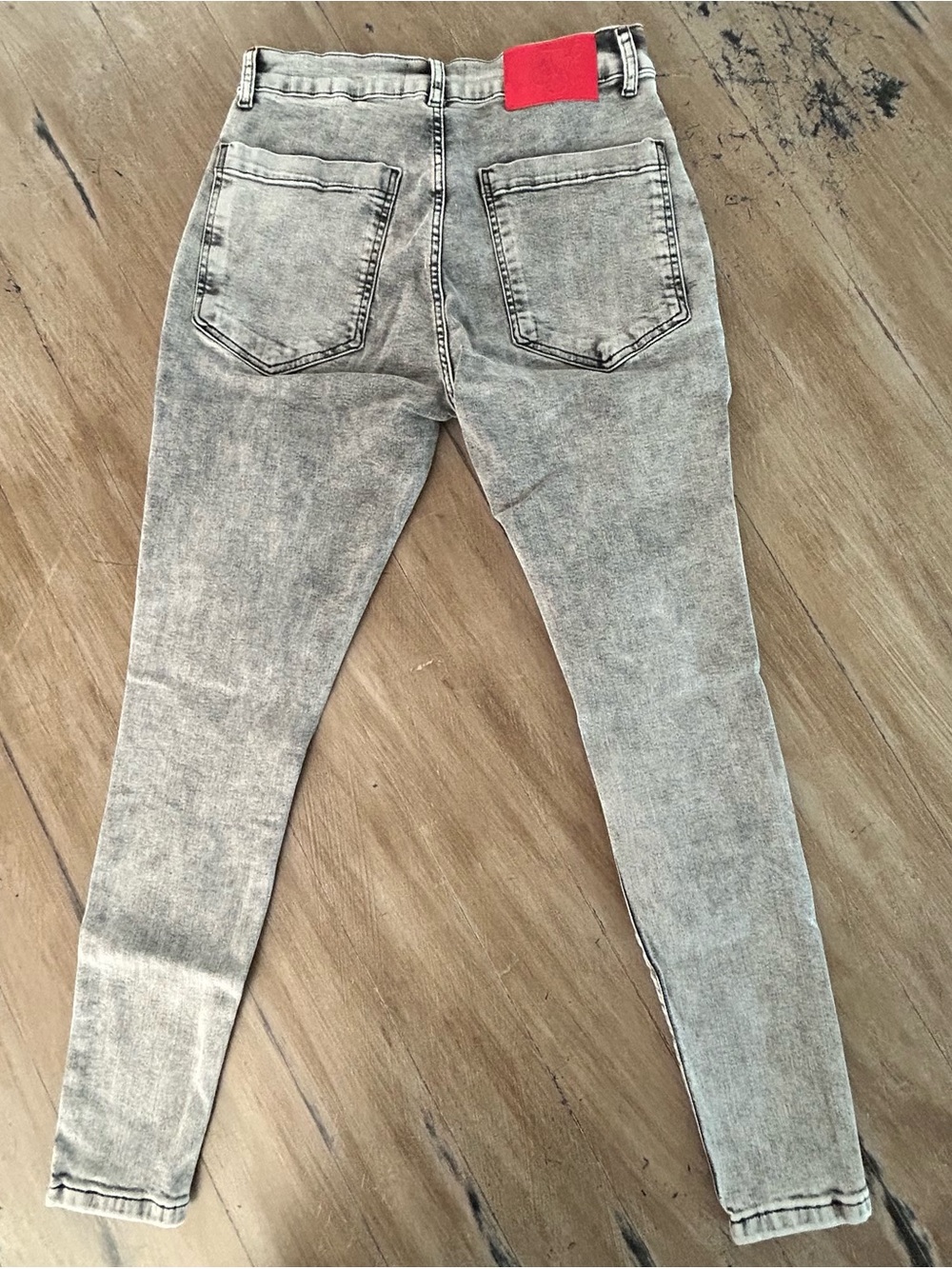 SikSilk Men's Grey Skinny Distressed Jeans - Picture 3 of 3